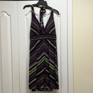 Soma multicolored striped halter dress
